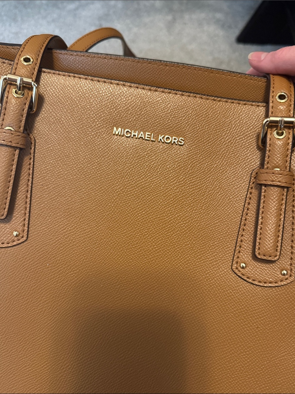 Michael Kors Cognac Saffiano Leather Tote - Picture 7 of 10